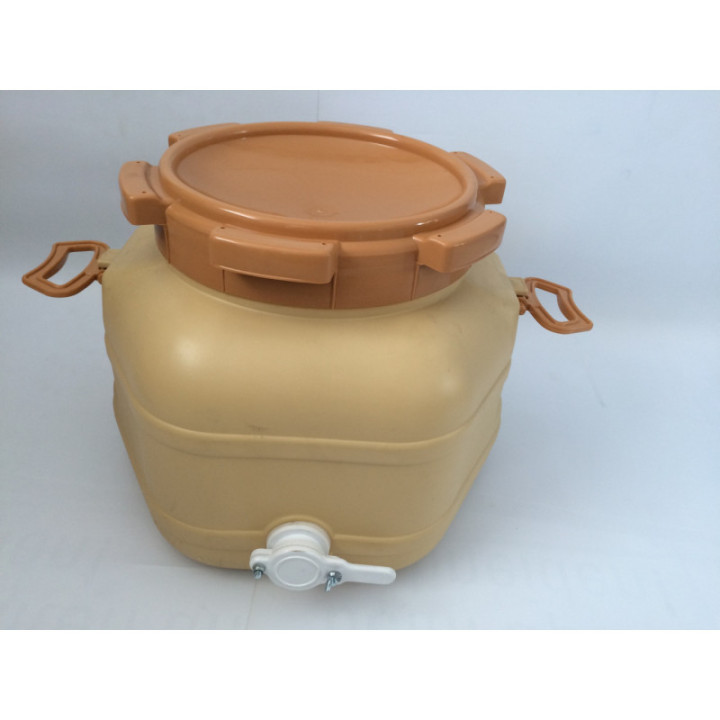 Műanyag letöltő tartály, műanyag csappal 50 kg