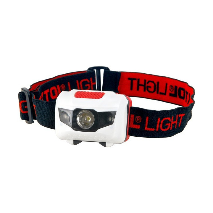 LED fejlámpa tölthető akkuval, 3 W,3 funkció fehér+2 piros