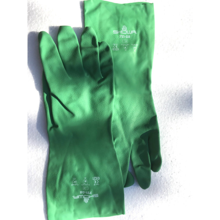 Vegyszerálló kesztyű, biológiailag lebomló 9-es