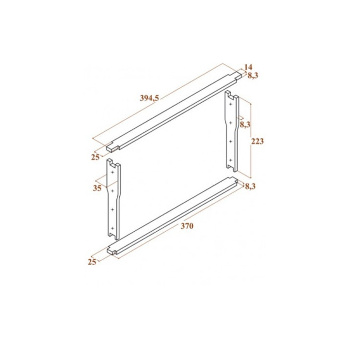 DNM keretek Hoffmann oldalak, magasság 223 mm
