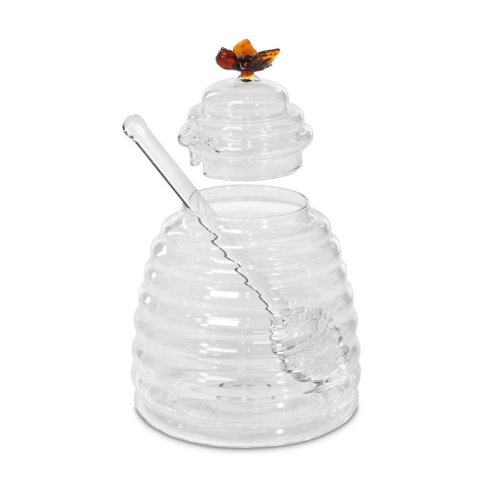 Rütli® Üvegből készült mézes tégely mézfogóval