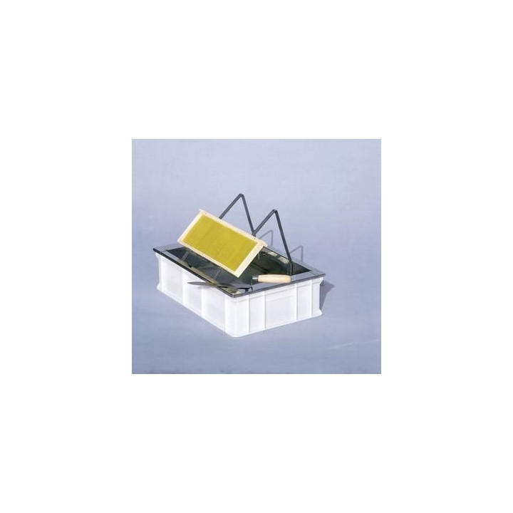 Fedelező láda, fedelező állvánnyal, rozsdamentes betéttel